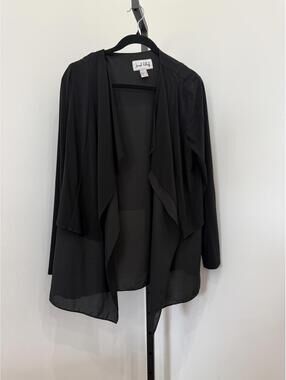 Joseph Ribkoff Black Open Front Long Sleeve Cardigan US Size 14